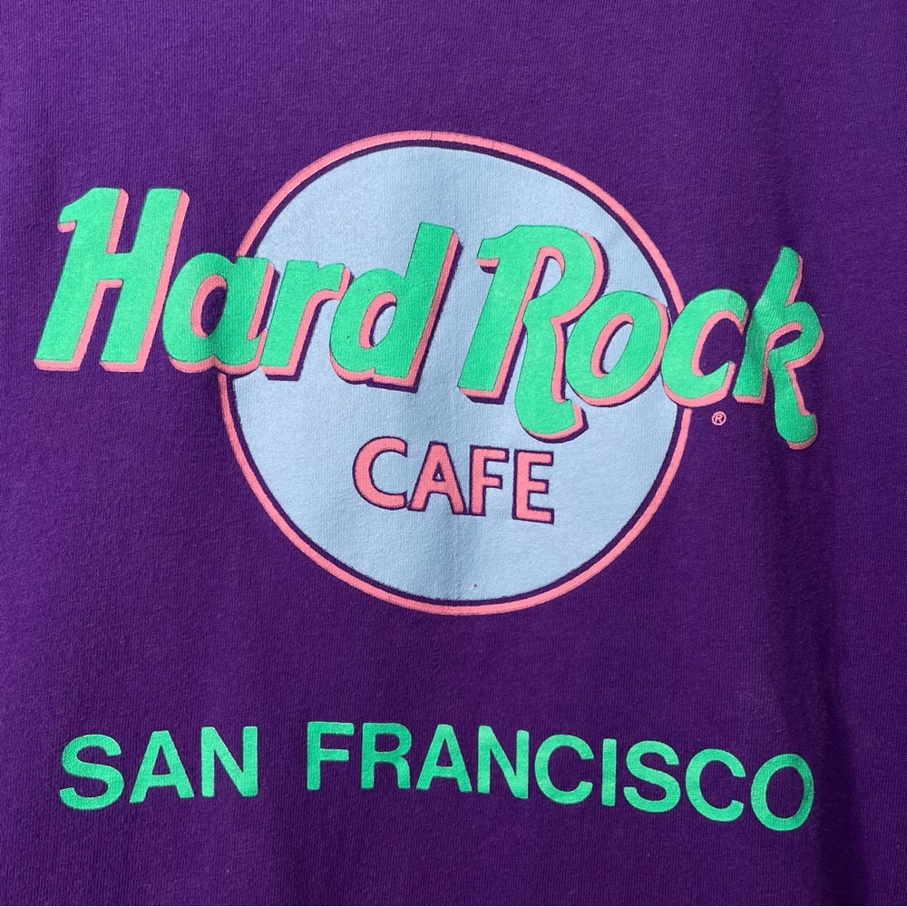 90s Vintage Hard Rocke Cafe San Francisco T-Shirt Single Stitch - Picture 6 of 11